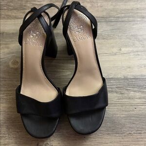 Vince Camuto Platform Heels, Ankle cross strap, Black